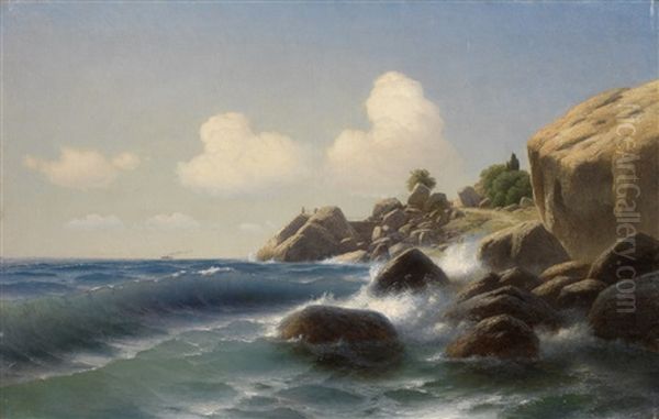 Seascape Oil Painting by Gavril Pavlovich Kondratenko