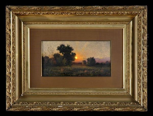 Country Sunset Oil Painting by Charles Grant Beauregard