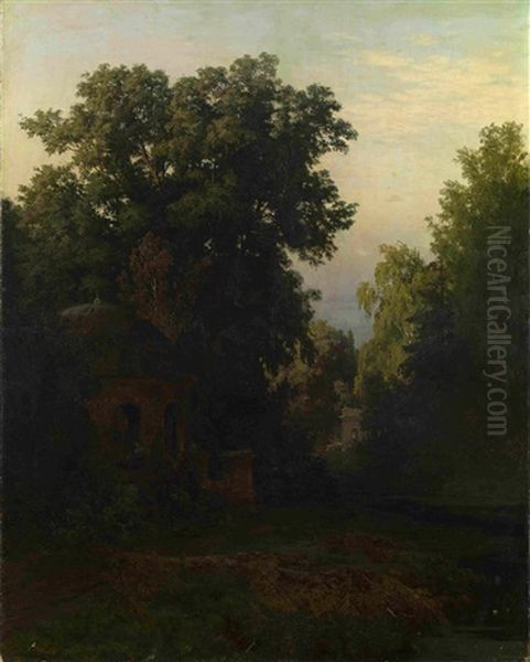 The Old Park Oil Painting by Gavril Pavlovich Kondratenko