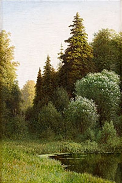 Landskap Oil Painting by Gavril Pavlovich Kondratenko