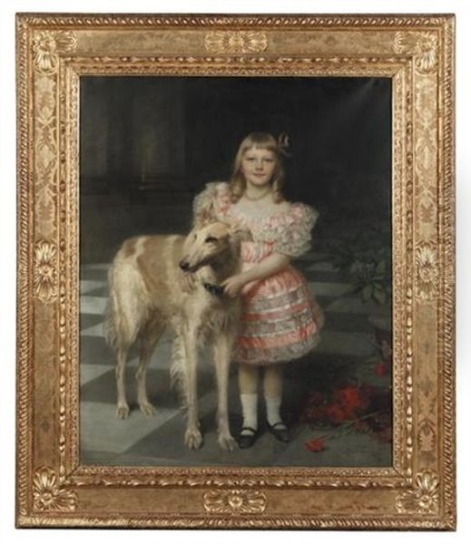 Portrait Of Viktoria Luise Princess Of Prussia, Daughter Of Wilhelm Ii German Emperor (viktoria Luise, Prinzessin Von Preussen, Tochter Von Wilhelm Ii., Deutscher Kaiser) Oil Painting by Sophie Koner