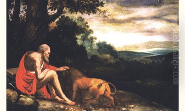 Saint Jerome Oil Painting by Johann (Hans) Konig