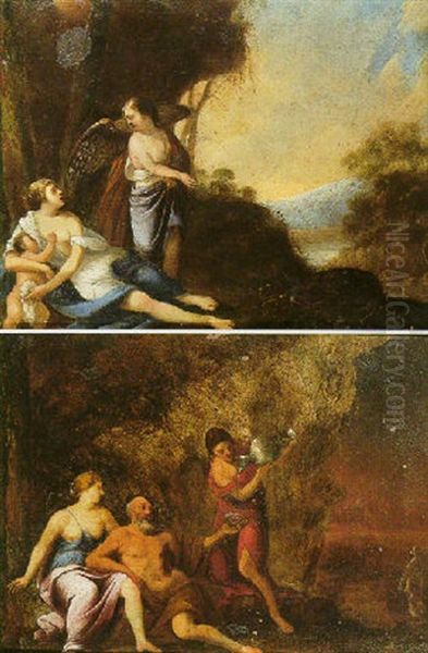 Lot And His Daughters Oil Painting by Johann (Hans) Konig