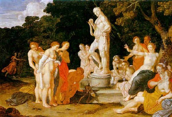 Diana, Die Schwangerschaft Der Nymphe Callisto Entdeckend Oil Painting by Johann (Hans) Konig