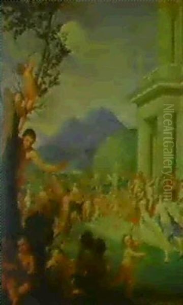 Bacchanal Oil Painting by Johann (Hans) Konig