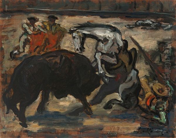 Stierkampf Oil Painting by Leo von Koenig