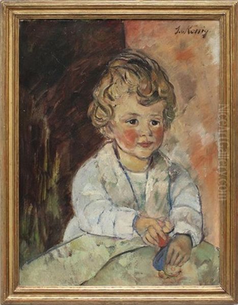 Kinderportrait Oil Painting by Leo von Koenig