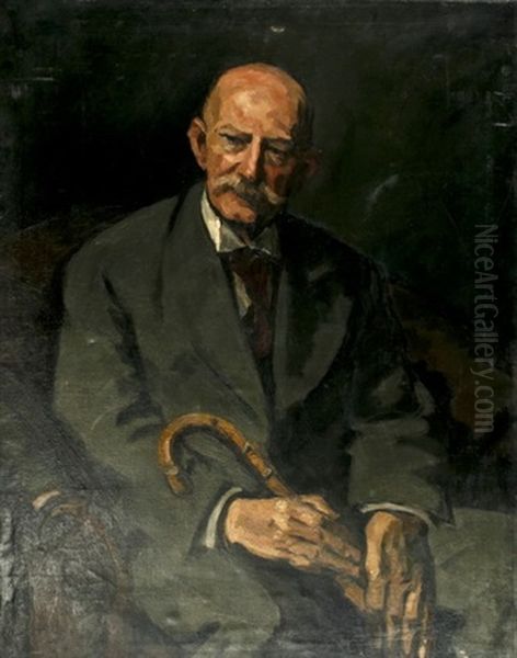 Herrenportrait Oil Painting by Leo von Koenig