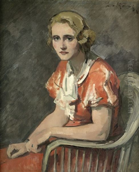 Bildnis Einer Blonden Frau by Leo von Koenig