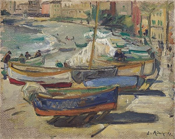 Strand Von Rapallo Oil Painting by Leo von Koenig