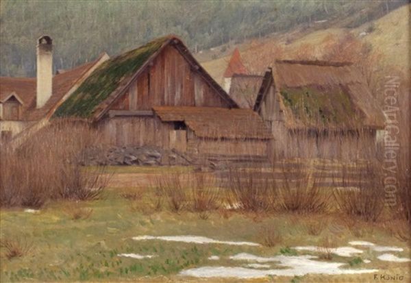 Bauernhof Oil Painting by Friedrich Koenig