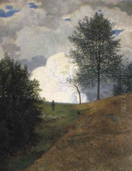 Landscape With A Herd Of Sheep Oil Painting by Friedrich Koenig