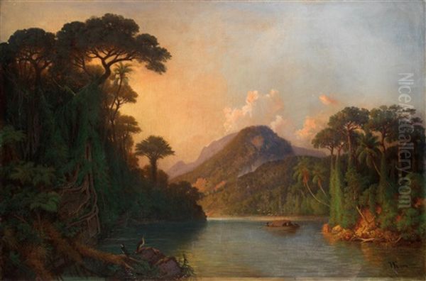 Partie Auf Ceylon Oil Painting by Hermann Reichsfreiherr von Koenigsbrunn