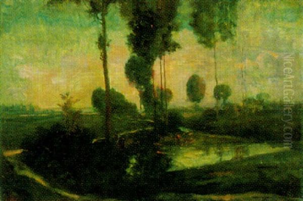 Landschaft Bei Oudshoorn Oil Painting by Willem Van Konijnenburg