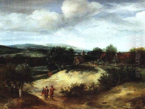 Weite Landschaft Mit Jagern Oil Painting by Jacob Koninck the Elder