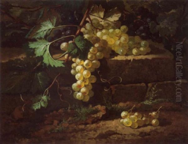 Grappe De Raisin Oil Painting by Edmond De Koninck