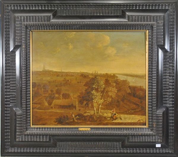 Vue De Rotterdam Oil Painting by Philips Koninck