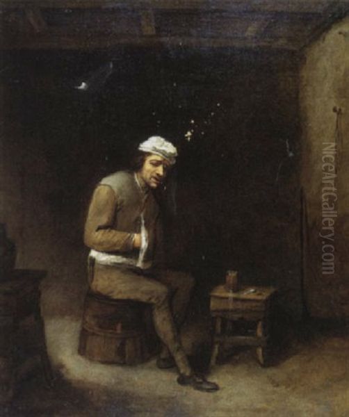 Homme Dans Un Interieur Oil Painting by Philips Koninck