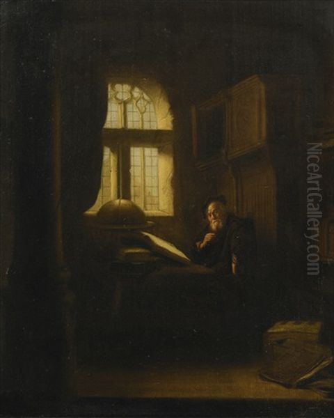 Astronomer Oil Painting by Salomon Koninck