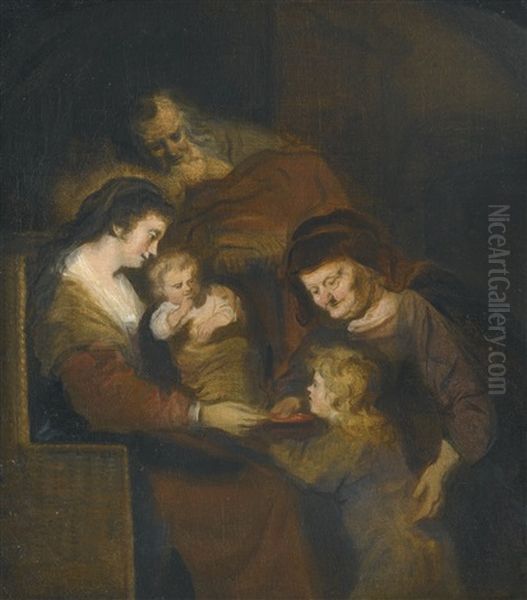 The Holy Family Oil Painting by Salomon Koninck