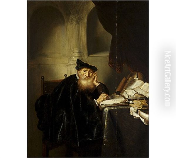 Philosopher Oil Painting by Salomon Koninck