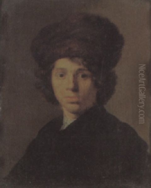 Bildnis Eines Jungen Mannes Mit Pelzmutze Oil Painting by Salomon Koninck