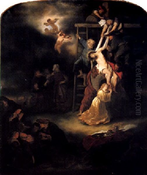 The Descent From The Cross Oil Painting by Salomon Koninck