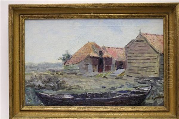 Boerderij Oil Painting by Edzard Koning