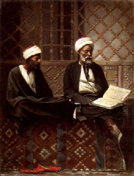 Reading The Koran Oil Painting by Leendert de Koningh the Younger