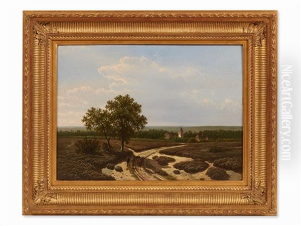 Heath Landscape Oil Painting by Arie Ketting De Koningh