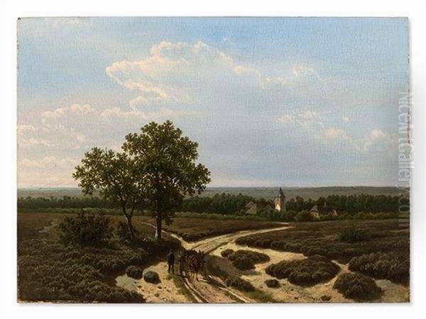 Heath Landscape Oil Painting by Arie Ketting De Koningh