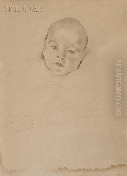 Portrait Of Joseph B. Thomas Iv As An Infant Oil Painting by Cecilia Beaux