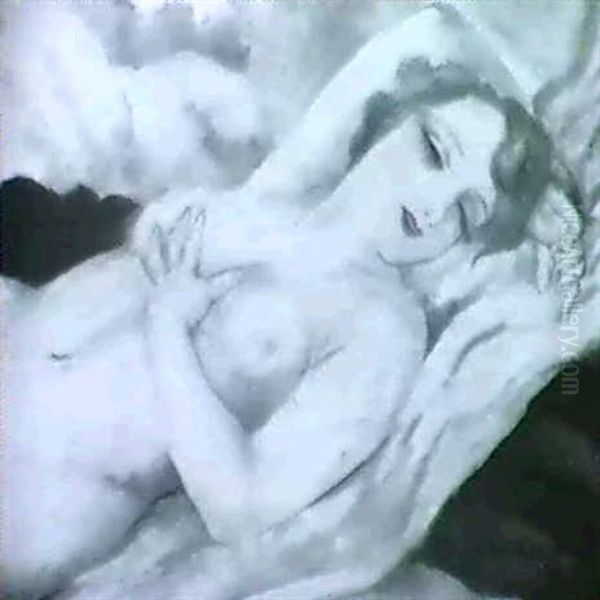 Nu Couche Oil Painting by Micao Kono