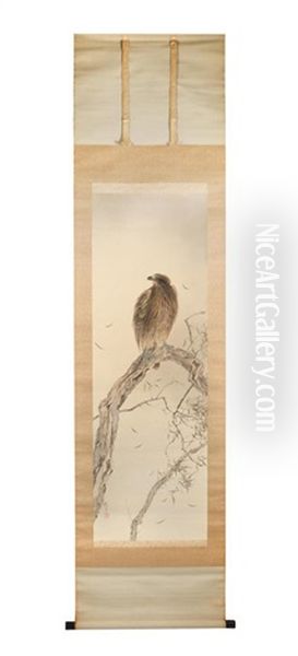 A Kakejiku (vertical Hanging Scrolls) Oil Painting by Okoku Konoshima