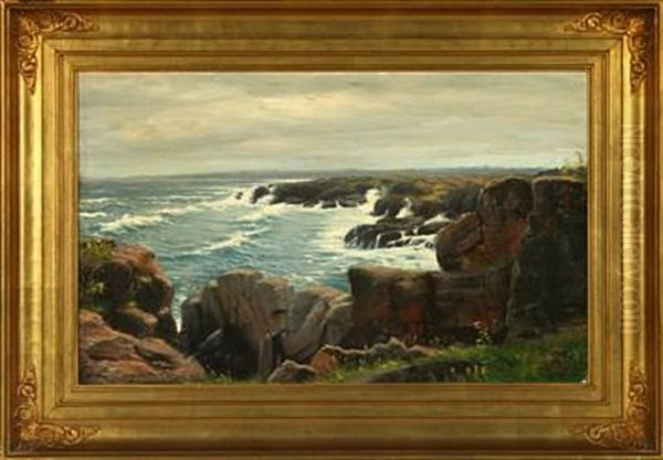 Coastal Scenery From Bornholm Oil Painting by Sigurd Konstantin-Hansen