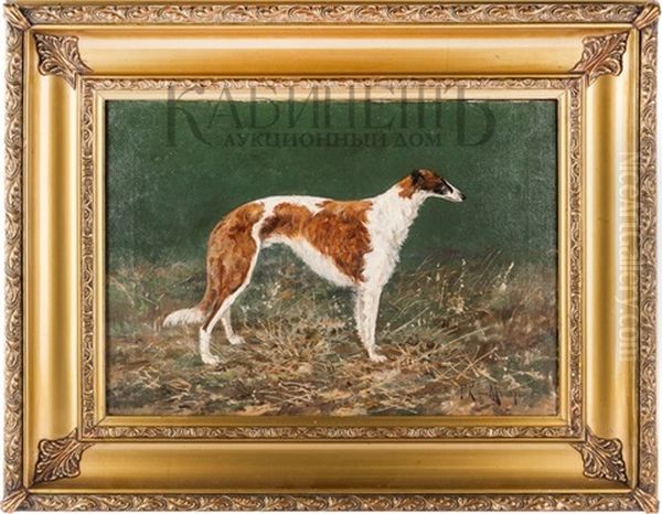 Greyhound Oil Painting by Georgiy Konstantinovich