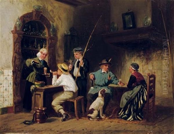 A Thirsty Moment Oil Painting by Sipke (Cornelis) Kool