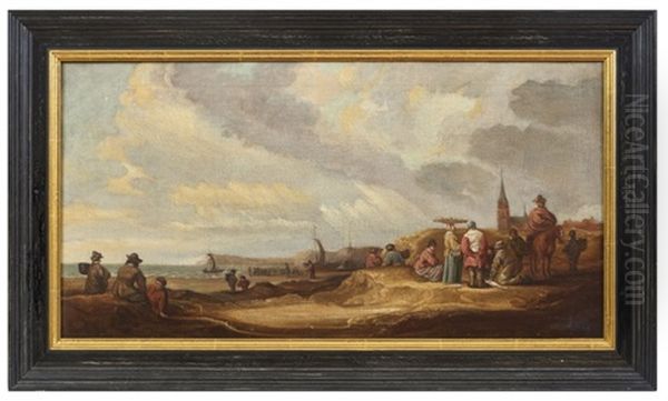 Blick Auf Scheveningen Oil Painting by Willem Gillisz Kool