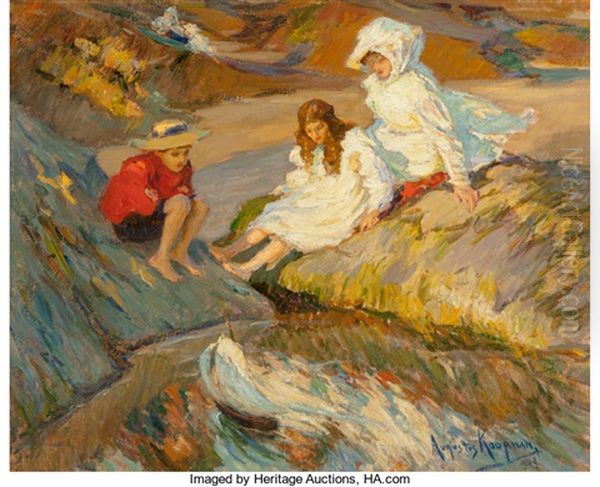 Le Petit Bateau A La Voile Oil Painting by Augustus Koopman