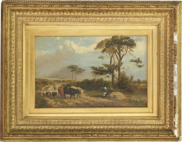 Over The Heath, Picardy Oil Painting by Richard Beavis