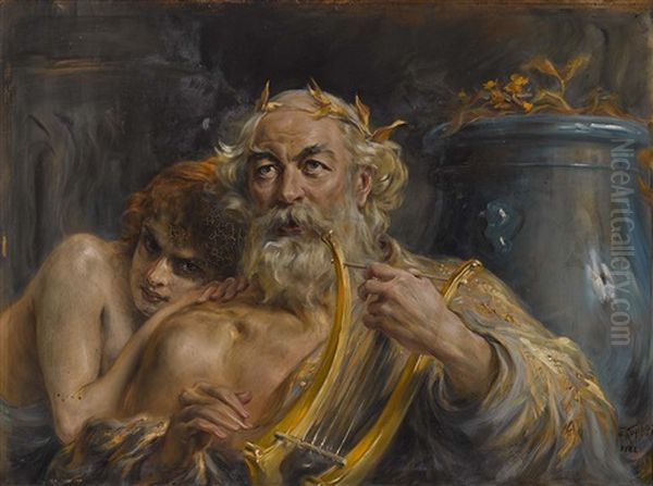 Mythologische Szene Oil Painting by Joszi Arpad Koppay