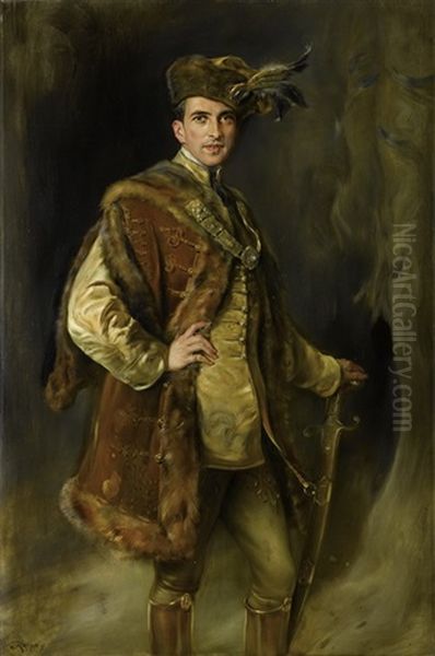 Portrat Eines Ungarischen Magnaten Oil Painting by Joszi Arpad Koppay