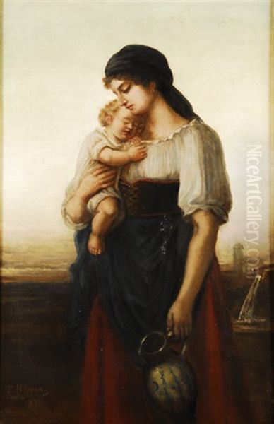 Maternidad Oil Painting by Theodor Koeppen