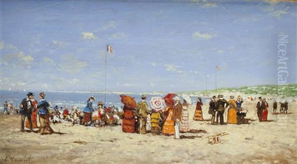 Strandleben Oil Painting by Cornelis Koppenol