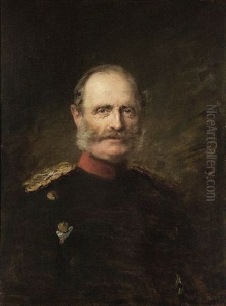 Ir Konigl. Hoheit Prinz Georg, Herzog Zu Sachsen Im Jahre 1895 - Studie Nach Dem Leben Oil Painting by Franz Kops