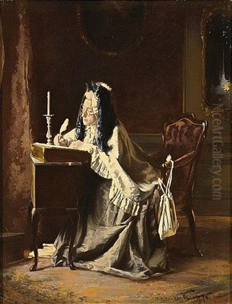 La Marquise Oil Painting by Alexander Hugo Bakker Korff