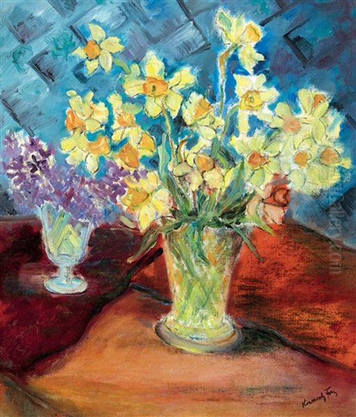 Still-life With Narcissi by Erwin Kormendi-Frim