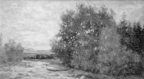 Landschaft Oil Painting by Julius Kornbeck