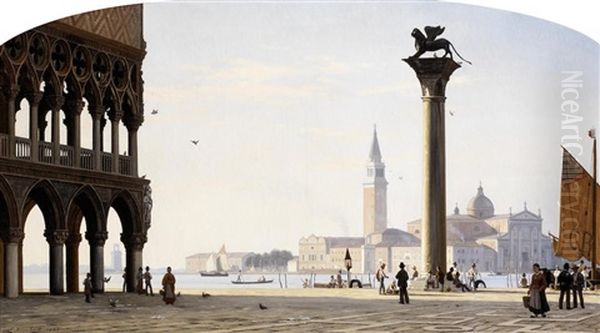 Piazza San Marco, Venice Oil Painting by Peter Kornbeck