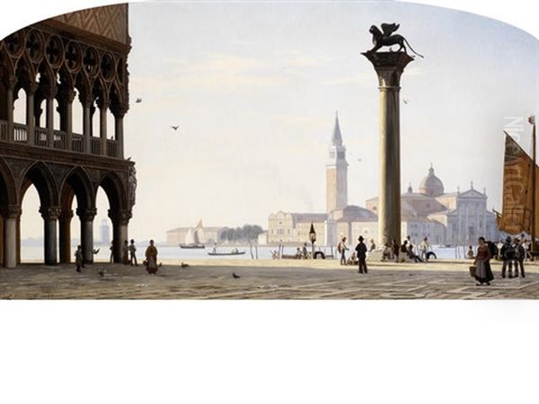 Piazza San Marco, Venice Oil Painting by Peter Kornbeck